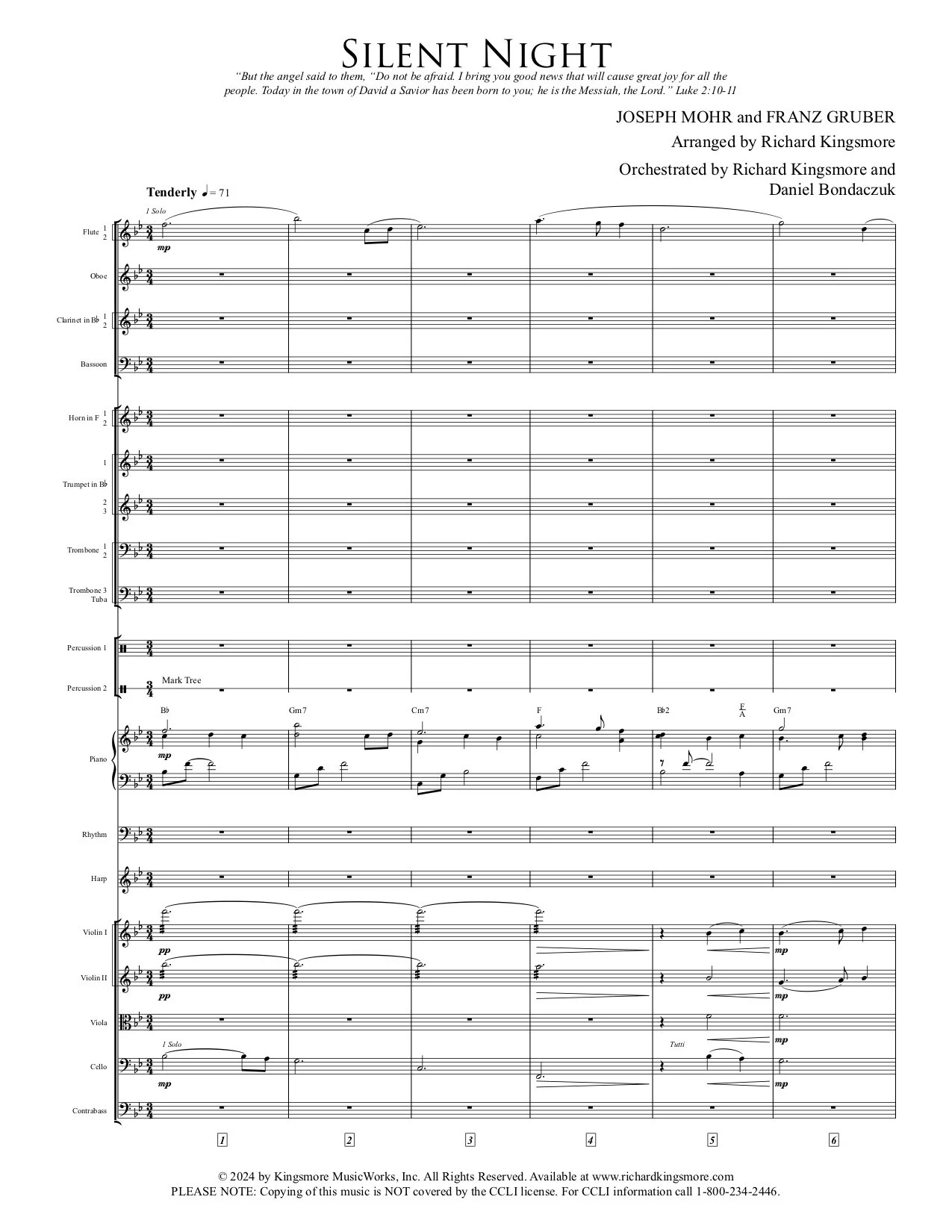 Silent Night Orchestra Music by Richard Kingsmore — Richard